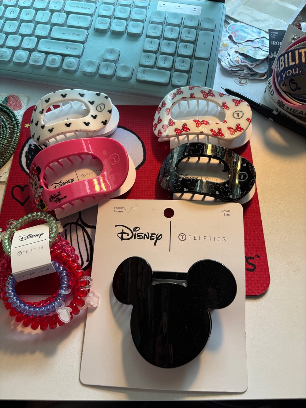 Disney Teleties Mickey Mouse Black Hair Clip - Small